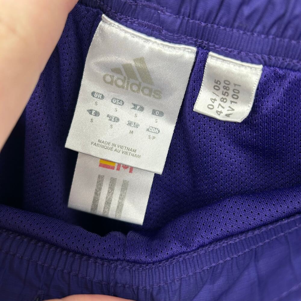 Vintage y2k Men's Purple Adidas Climalite Mesh Lined Windbreaker Sweatpants Sz S - Picture 5 of 11